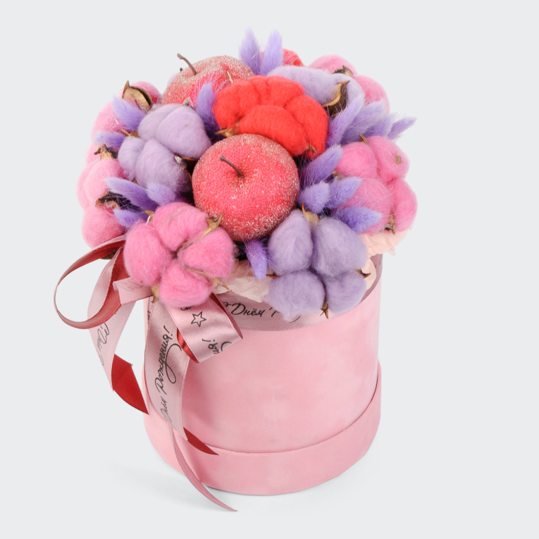 Цветы в коробке Зимний жемчуг