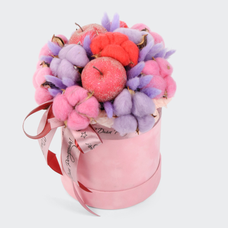 Цветы в коробке Зимний жемчуг