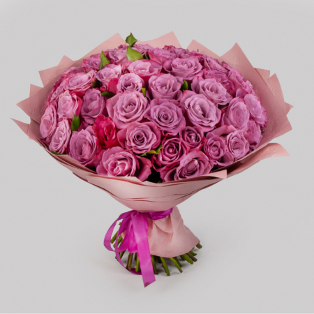Букет из 51 розы Сияние аметиста