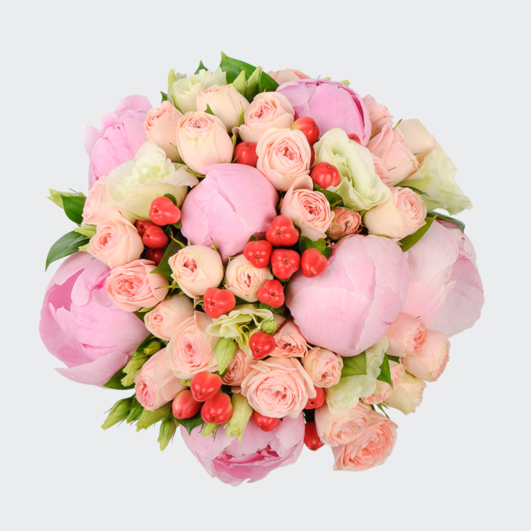 Букет невесты с пионами Николь