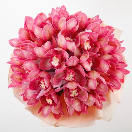 Букет из орхидей Клубничное мороженое