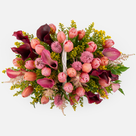 Букет в корзине Вечерние огни