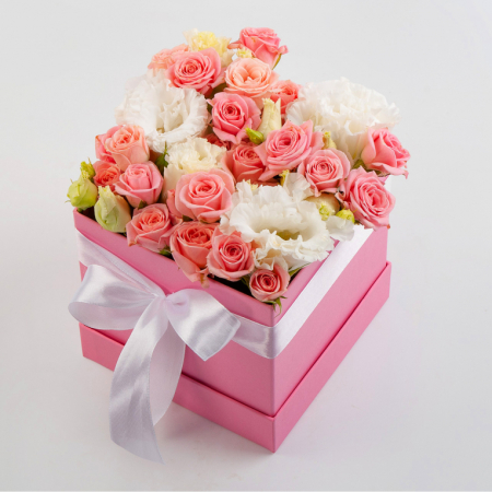 Розы в коробке Восход любви