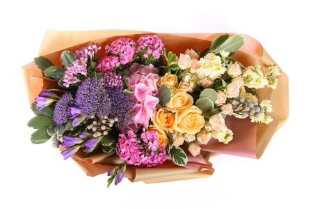 Букет Девушка на мосту