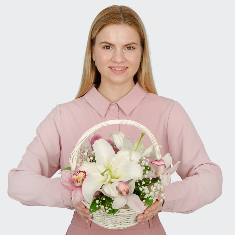 Букет в корзине Шепот луны