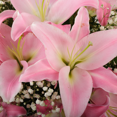 Букет с лилиями Десерт-мороженое