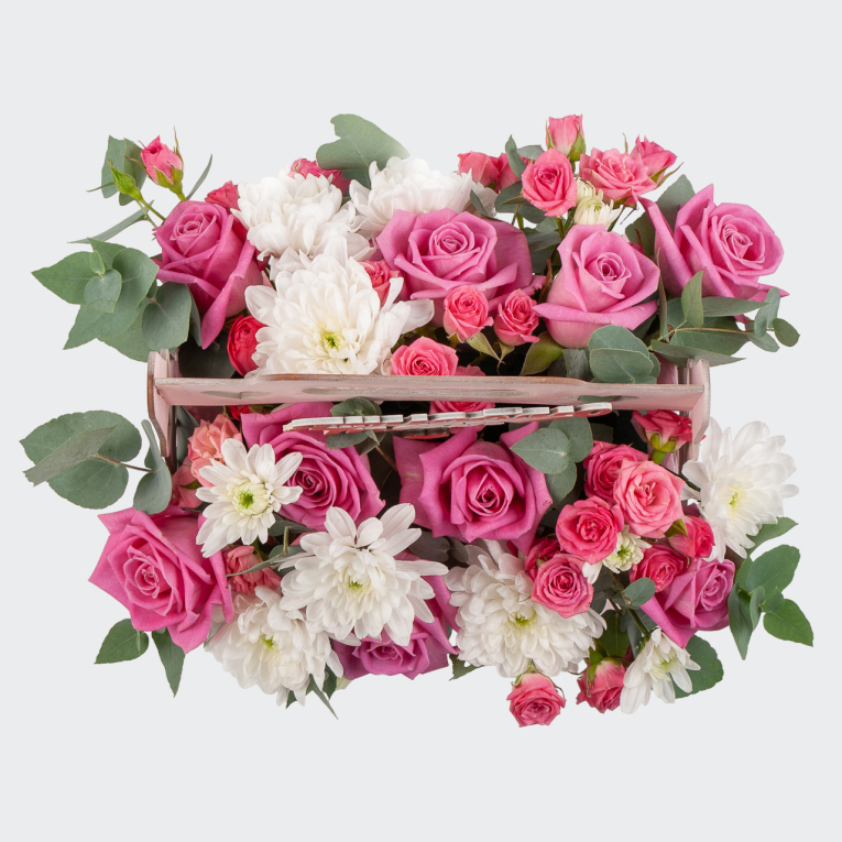 Букет в корзине Секреты сердца