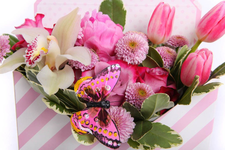 Букет Розовый ветер в конверте