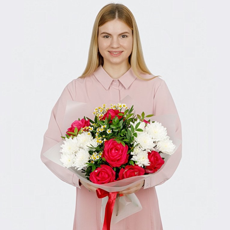 Букет с розами Колыбель любви