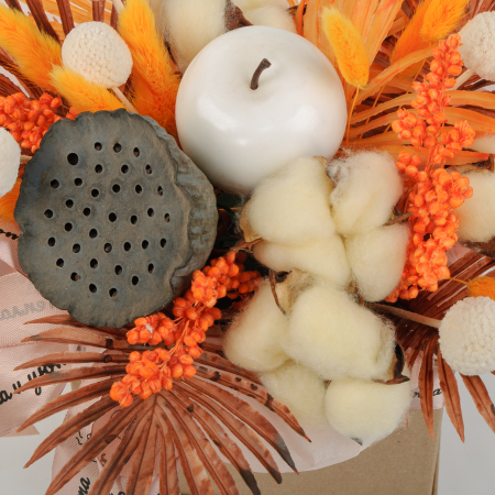 Цветы в коробке Рыжая осень