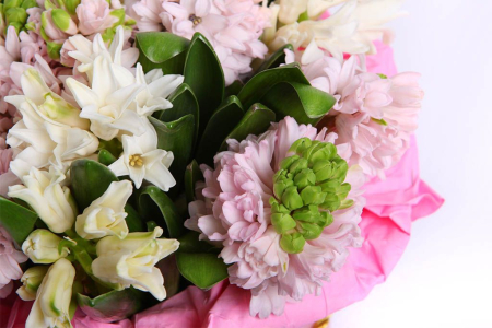 Букет Безмятежный ангел в шляпной коробке