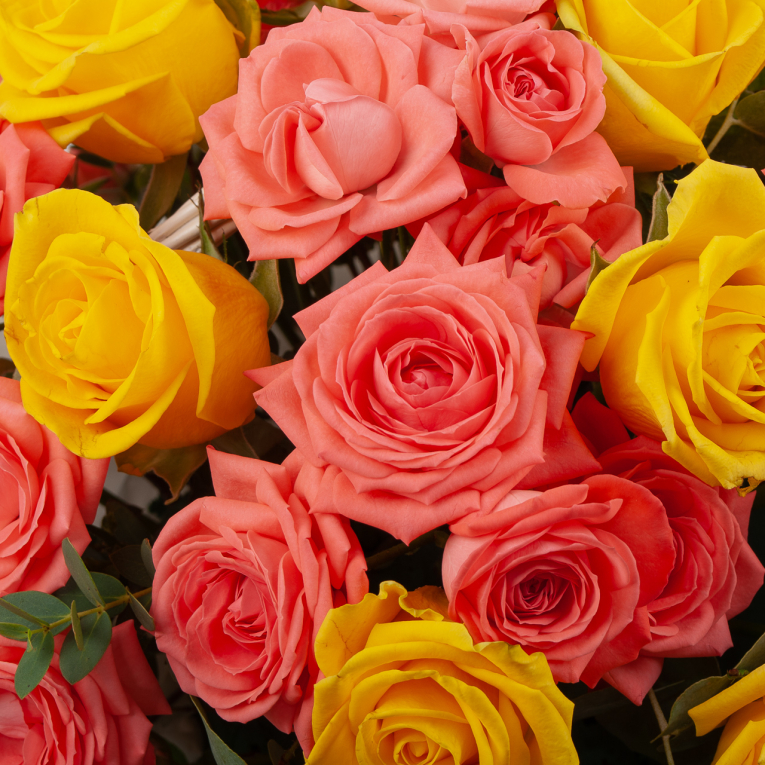 Букет в корзине Сочный цитрус