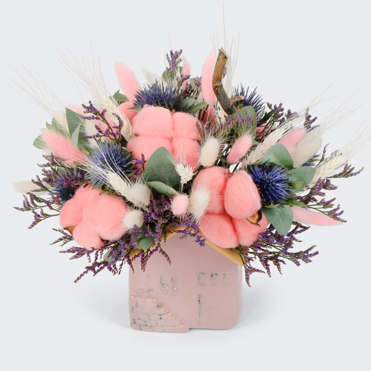 Цветы в кашпо Сиреневый туман