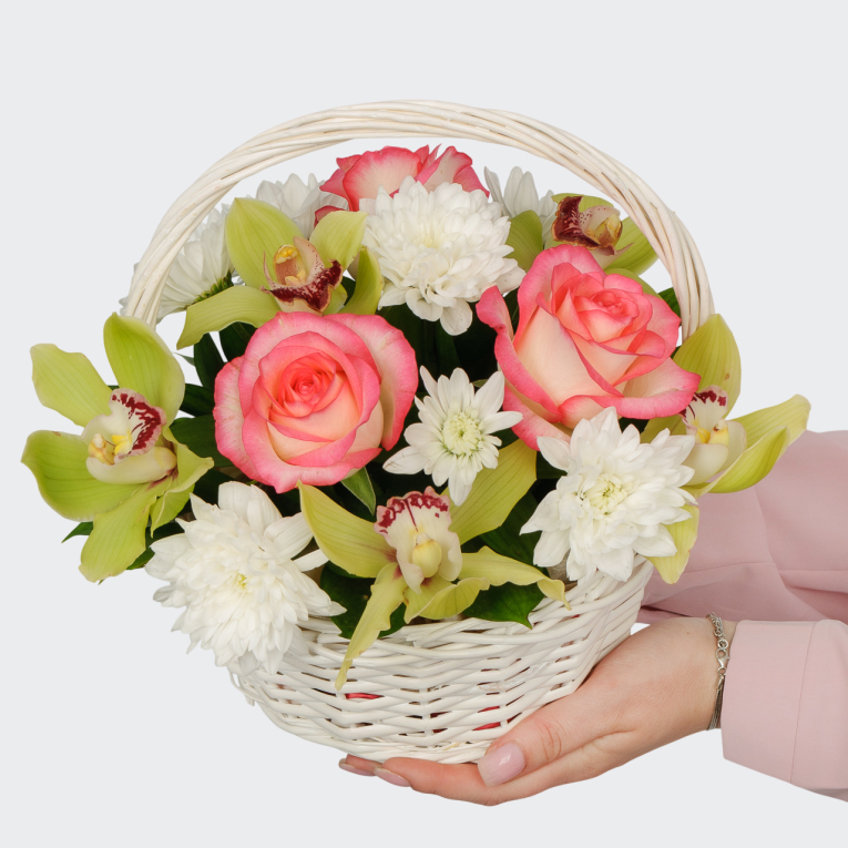 Букет в корзине Сладкий мираж
