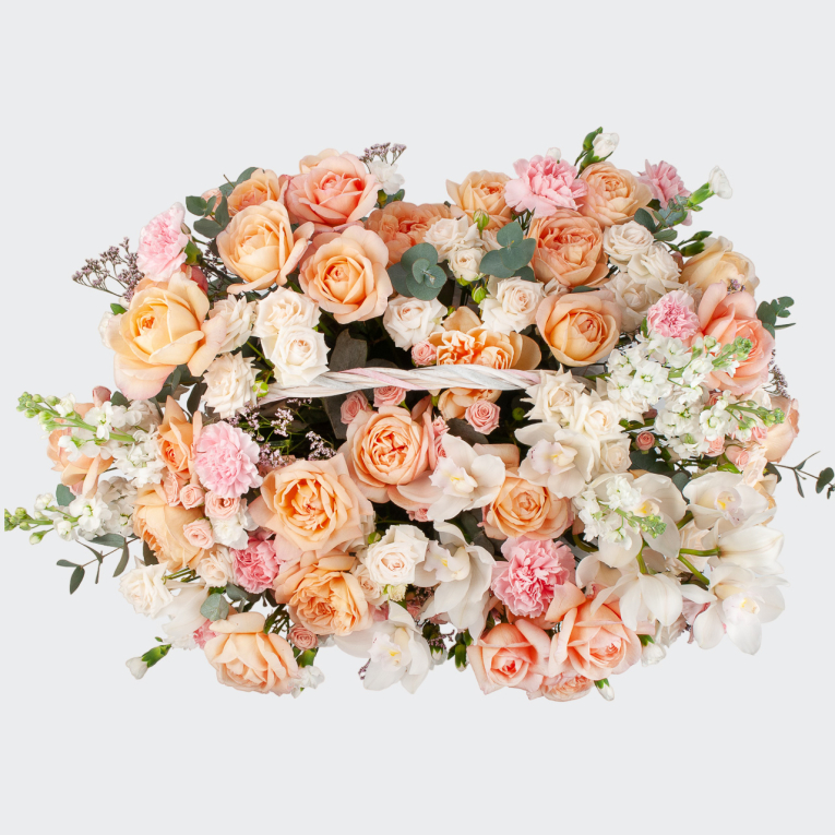 Букет в корзине Влюбленная Афродита