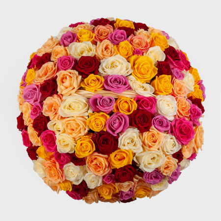 Букет в корзине Остров любви (151 роза)