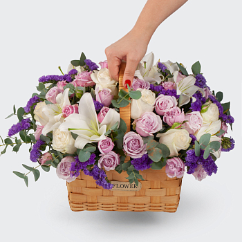 Букет в корзинке Цветочное небо