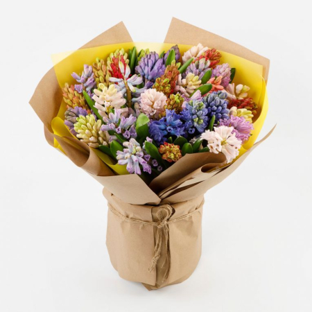 Букет гиацинтов Весенний ветер (35 шт)