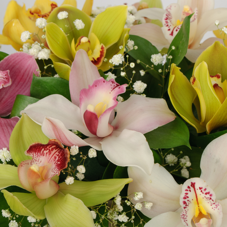 Букет в корзине Тропическая тайна