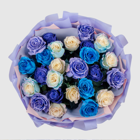 Букет из 25 роз Небесный свод