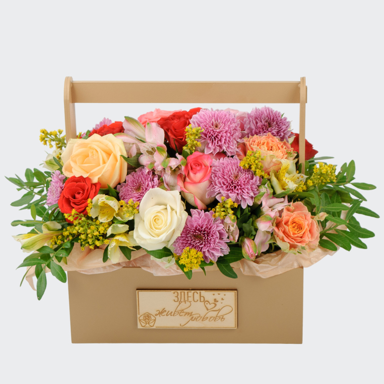 Букет в ящике Вокруг света