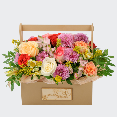 Букет в ящике Вокруг света