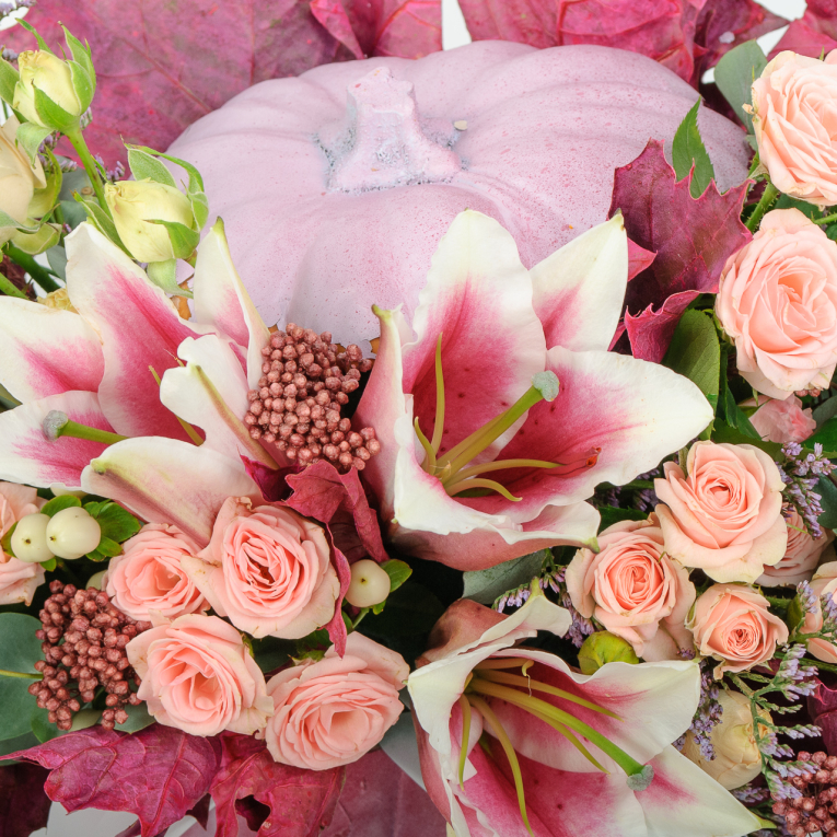 Букет в кашпо Цветные кисти