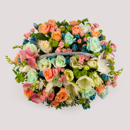 Букет в корзине Прекрасная дама