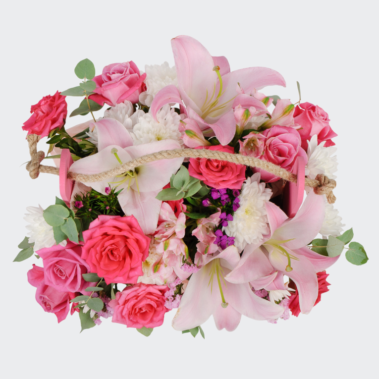 Букет в кашпо Лучшие мгновения