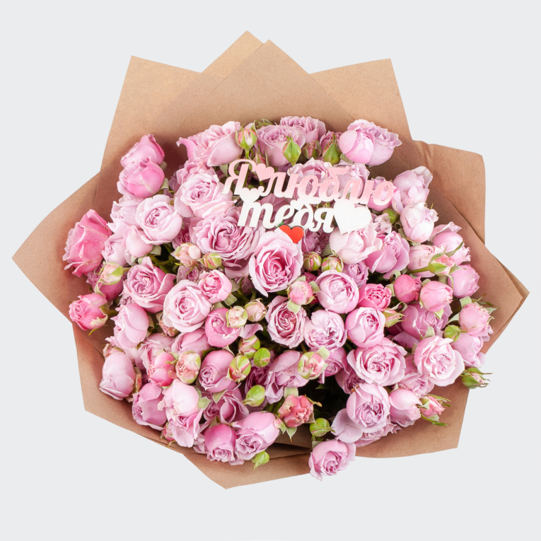 Букет роз Розовая пастель