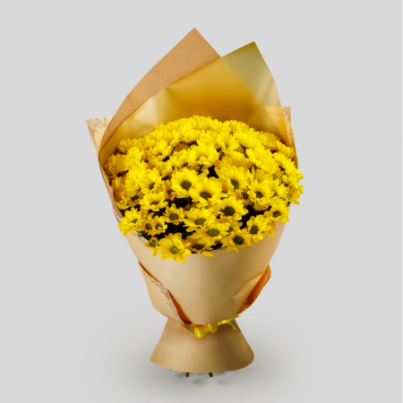 Букет желтых хризантем Солнечный вояж