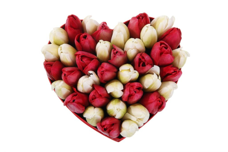 Композиция Весеннее вдохновение (мини), красно-белая