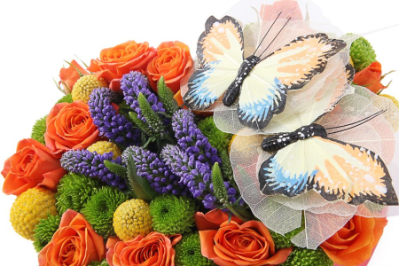 Букет Аллеями любви в коробке