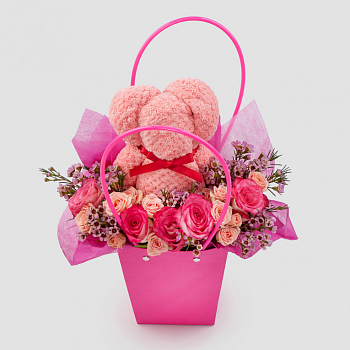 Композиция Розовый кролик