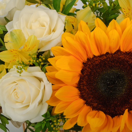 Букет в ящике Рыжие пески