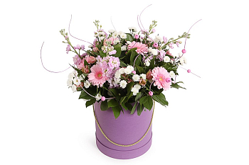 Букет Флюиды любви в шляпной коробке Букет Флюиды любви в шляпной коробке