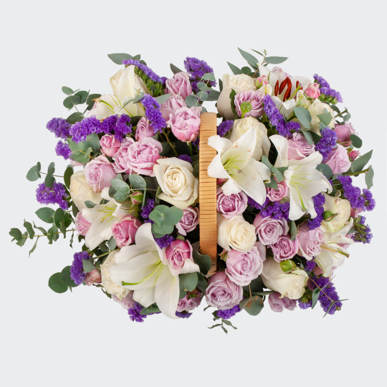 Букет в корзинке Цветочное небо