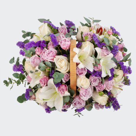 Букет в корзинке Цветочное небо