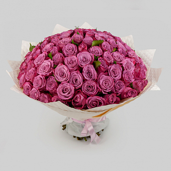 Букет из 101 розы Сияние аметиста