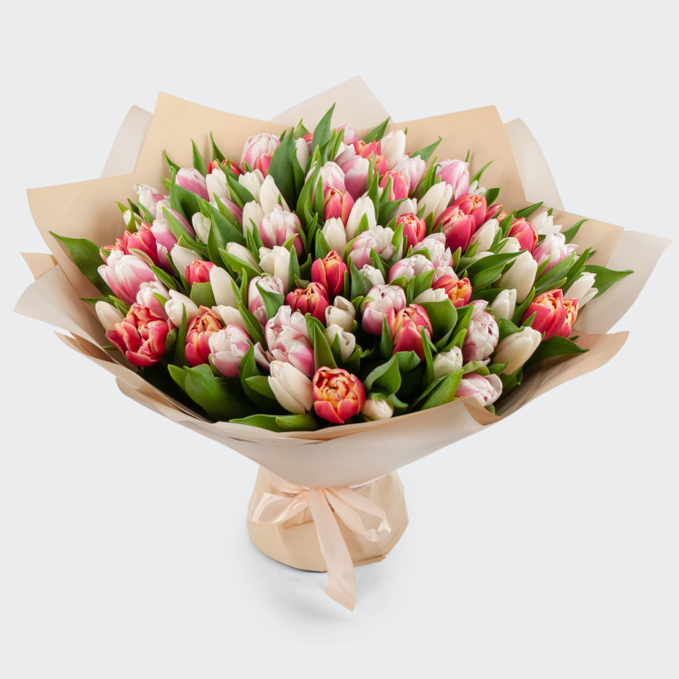 Букет 101 тюльпан Сны феи