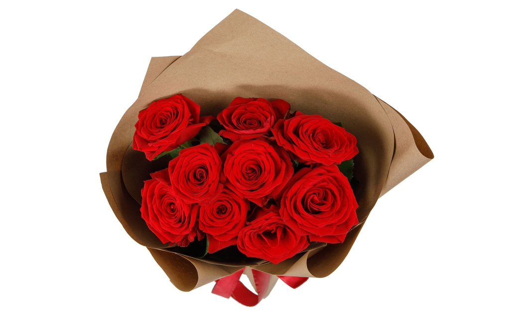 Букет из 9 красных роз Поцелуй меня