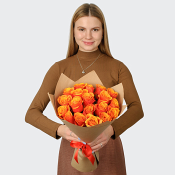 Букет из 19 роз Райские пташки