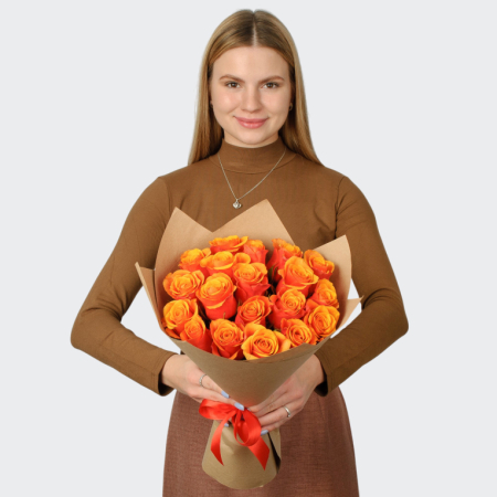 Букет из 19 роз Райские пташки