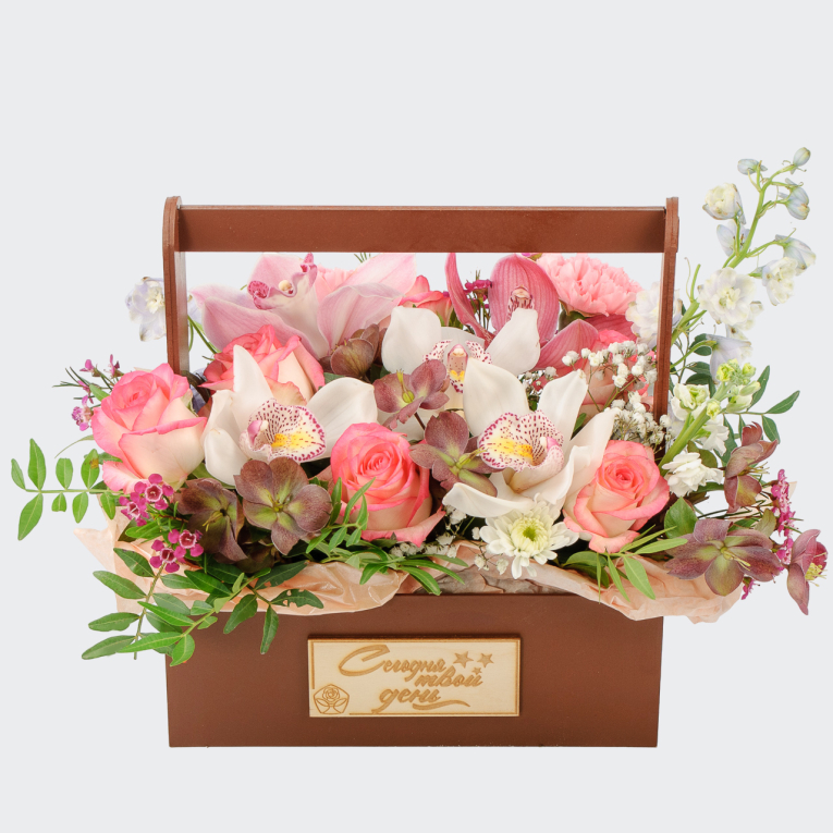 Букет в ящике Утренняя элегия