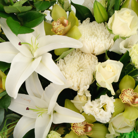 Букет в коробке Снежная вершина