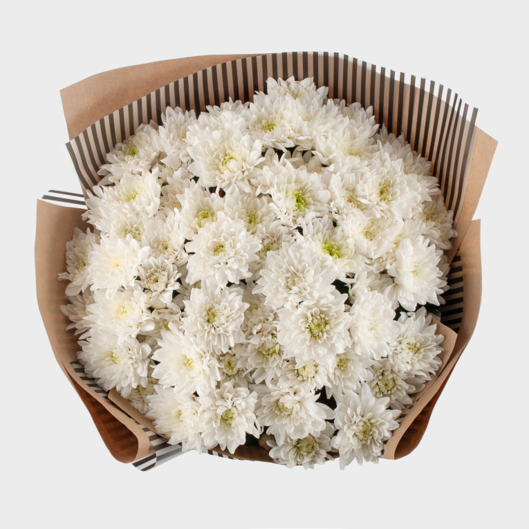 Букет белых хризантем Облачный вояж