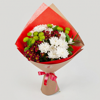 Букет из хризантем Осеннее очарование