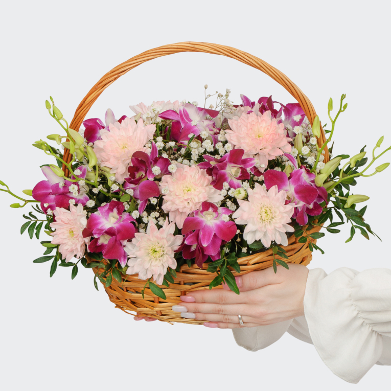 Букет в корзине Тропа славы