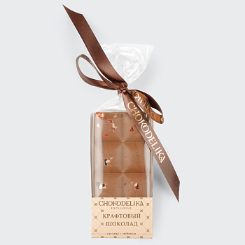 Шоколад молочный Крафтовый микс с брусникой и яблоком (50г)