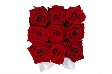 Букет Сердце облаков в шляпной коробке